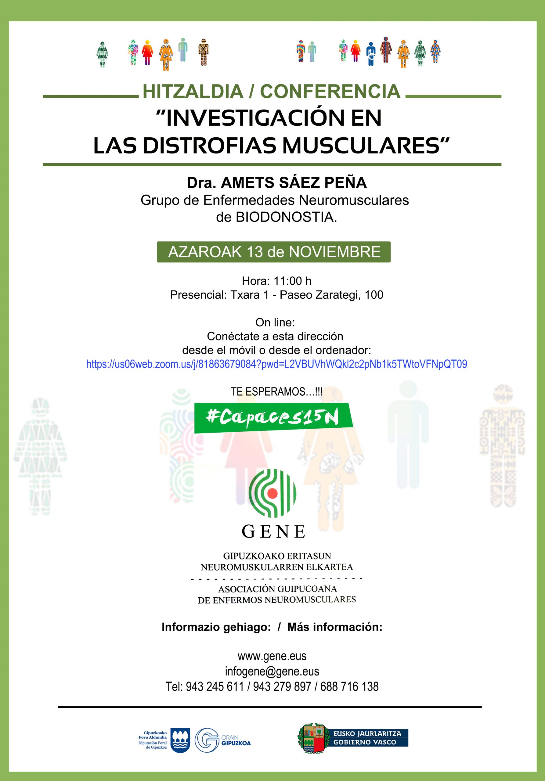Conferencia: “Investigación en las distrofias musculares”