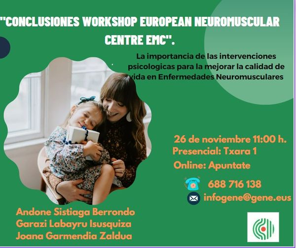 Conferencia «Conclusiones workshop Europea Neuromuscular Centre EMC»